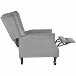 vidaXL Fauteuil gris tissu