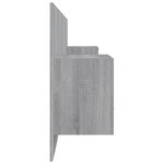 vidaXL Tête de lit avec armoires sonoma gris Bois d'ingénierie