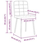 vidaXL Chaises à manger lot de 4 Gris foncé Velours