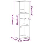 vidaXL Bibliothèque/Meuble TV chêne sonoma bois d'ingénierie