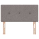 vidaXL Tête de lit Hauteur réglable avec tête de lit Taupe 80 cm tissu