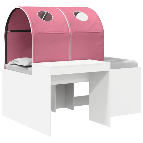 vidaXL Lit avec Tunnel 4 Pièces Chêne Artisanal et Rose Bois d'ingénierie