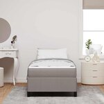 vidaXL Lit à ressorts Taupe  Noir 100 x 200 cm Tissu  Bois Engineered