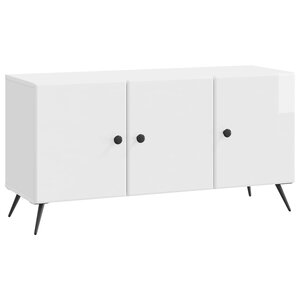 vidaXL Meuble TV Blanc brillant 99 x 34 5 x 50 cm Bois d'ingénierie
