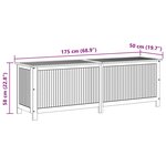 vidaXL Boîte de rangement de jardin 175x50x58 cm Bois d'acacia solide