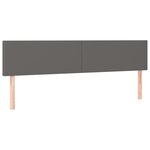 vidaXL Tête de lit à LED Gris 160x5x78/88 cm Similicuir