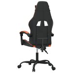 vidaXL Chaise de jeu Noir et orange Similicuir