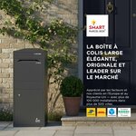 Boîte à colis incurvée 1 porte Large Gris foncé Acier galvanisé SMART PARCEL BOX™