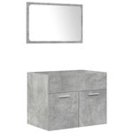 vidaXL Ensemble de meubles de salle de bain 5 Pièces gris béton