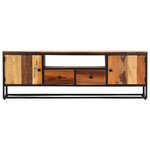 vidaXL Meuble TV 120 x 30 x 40 cm Bois de récupération massif et acier