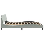 vidaXL Cadre de lit Dover gris clair 183x213 cm velours