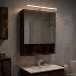 vidaXL Armoire Miroir de Salle de Bain Chêne fumé 50 x 14 5 x 70 cm