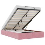 vidaXL Cadre de lit ottoman sans matelas rose 120x200 cm velours
