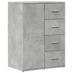 vidaXL Buffets 2 Pièces gris béton 59x39x80 cm bois d'ingénierie
