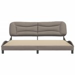 vidaXL Cadre de lit sans matelas taupe 200x200 cm tissu