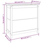 vidaXL Jardinière 82 5x40x78 cm bois massif douglas