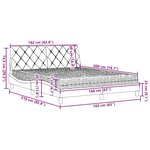 vidaXL Lit avec matelas gris clair 160x200 cm tissu