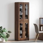 vidaXL Haut Armoire avec étagère FLORIN Chêne brun 60 x 35 x 182 cm