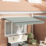 vidaXL Auvent Rétractable Vert 250 x 200 cm tissu