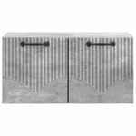 vidaXL Meuble TV mural Gris béton 59 5 x 31 x 30 cm Bois d'ingénierie