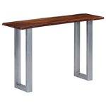vidaXL Table console 115x35x76 cm Bois d'acacia massif et fer