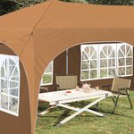 vidaXL Tente de fête pop-up 575 x 288 x 245 cm Beige Tissu Oxford