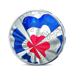 Moulin Rouge Monnaie de 10€ Argent colorisée