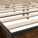 vidaXL Cadre de lit sans matelas chêne fumé 150x200 cm