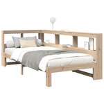 vidaXL Lit bibliothèque sans matelas 75x190 cm bois de pin massif