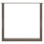 vidaXL Pieds de table à manger en U  3 pièces  acier naturel  90 x (72-73) cm
