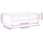 vidaXL Support de moniteur Gris béton 42x24x13 cm Bois d'ingénierie