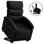 vidaXL Fauteuil inclinable Noir Similicuir