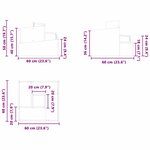 vidaXL Cache-pot de jardin Blanc 60 x 60 x 50 cm Acier