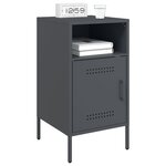 vidaXL Table de chevet anthracite 36x39x68 cm acier laminé à froid