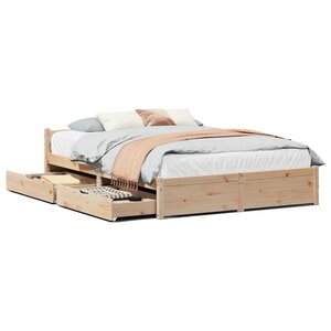 vidaXL Cadre de lit sans matelas 120x200 cm bois de pin massif