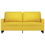 vidaXL Canapé à 2 places Jaune clair 140 cm Tissu