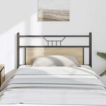 vidaXL Tête de lit chêne sonoma 100 cm bois d'ingénierie et acier