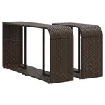 vidaXL Salon de jardin 10 Pièces avec coussins marron résine tressée