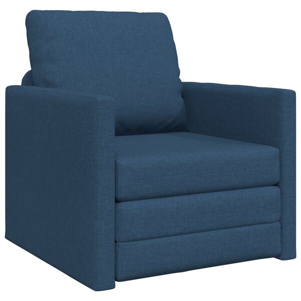 vidaXL Sofa-lit 2-en-1 Bleu 74x77x81 cm Tissu