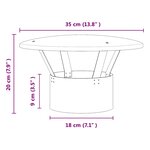 vidaXL Housse de pluie pour cheminée Argent 35 x 35 x 20 cm