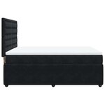 vidaXL Sommier à lattes de lit avec matelas Noir 140x200 cm Velours
