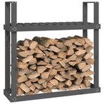 vidaXL Support pour bois de chauffage Gris 110x35x108 5 cm Bois de pin
