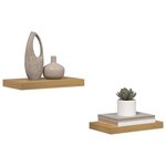 vidaXL Étagère Murale 2 Pièces Marron 40 x 23 5 x 4 cm Bois d'ingénierie