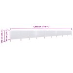 vidaXL Paravent 9 panneaux Tissu 1200 x 80 cm Blanc sable