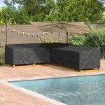 vidaXL Housse pour meubles Noir 355 x 275 x 80 cm Tissu Oxford 210D