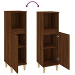 vidaXL Armoire de bain chêne marron 30x30x100 cm bois d'ingénierie