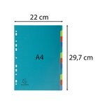 EXACOMPTA Intercalaires FOREVER en polypropylène 3/10e assortis touches neutres format A4