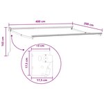 vidaXL Auvent rétractable Sable 4 x 2 m 100  Polyester et Aluminium