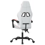 vidaXL Chaise de jeu Blanc et rose Similicuir