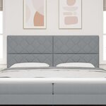 vidaXL Tête de lit Gris clair 200 cm tissu